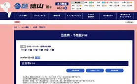 ボートレース徳山 出走表